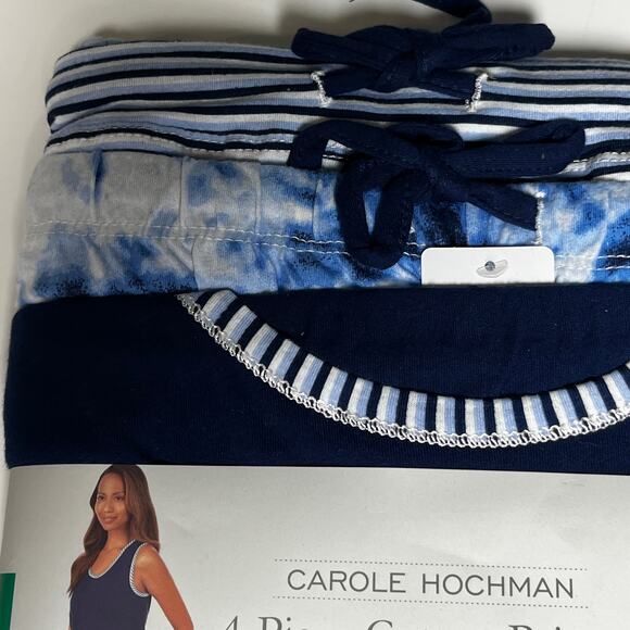 Carole Hochman Blue 4 Piece Pajama Set New XL - Picture 3 of 4